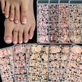 thumbnail image 5 of RAGUPEL 120Pcs Toe Press on Nails Square Short Even Layer Design Press on Nail Glue Plain and Simple Press on Nails French Tip for Women Style1, 5 of 7