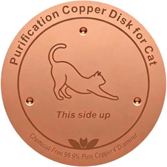 Copper Pet Water Bowl Disc 4in with 3 Point Support for Dispenser
