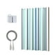thumbnail image 1 of Cortina de ducha de rayas azules para baño, 183 x 183 cm, tela gruesa con ojales y ganchos, 100 % resistente al agua, fácil de limpiar., 1 of 8