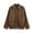 Brown, variant on Faux Suede Bomber Jacket for Women Long Sleeve Faux Suede Lapel Zip Up Casual Jackets with Pockets Outerwear
