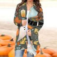 thumbnail image 2 of Blusa de manga larga para mujer, informal, con estampado de Halloween, estilo cárdigan Fridja hkj2726, 2 of 6