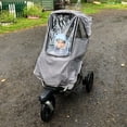 thumbnail image 2 of ODOMY Stroller Rain Cover， Baby Travel Weather Shield Universal Size， Protect from Rain Wind Dust Snow， Ventilate Clear EVA Zipper Pram Rain Cover, 2 of 10