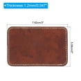 thumbnail image 2 of Unique Bargains 3' x 2' PU Leather Hat Patches, 50 Pcs Rectangle, Retro Brown, 2 of 5