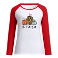thumbnail image 4 of Penkiiy Chandail en Molleton pour Femmes C'est l'Automne Col Rond Imprimé Chandail Manches Longues Blouse Rouge Y2K Vêtements, 4 of 4