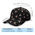 thumbnail image 5 of Watercolor Dog Artwork Baseball Cap - Paw & Tail Design Adjustable Hat, 5 of 7