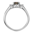 thumbnail image 3 of SuperJeweler 1 1/3 Carat Oval Shape Mystic Topaz and Two Diamond Ring In Sterling Silver For Women, 3 of 6
