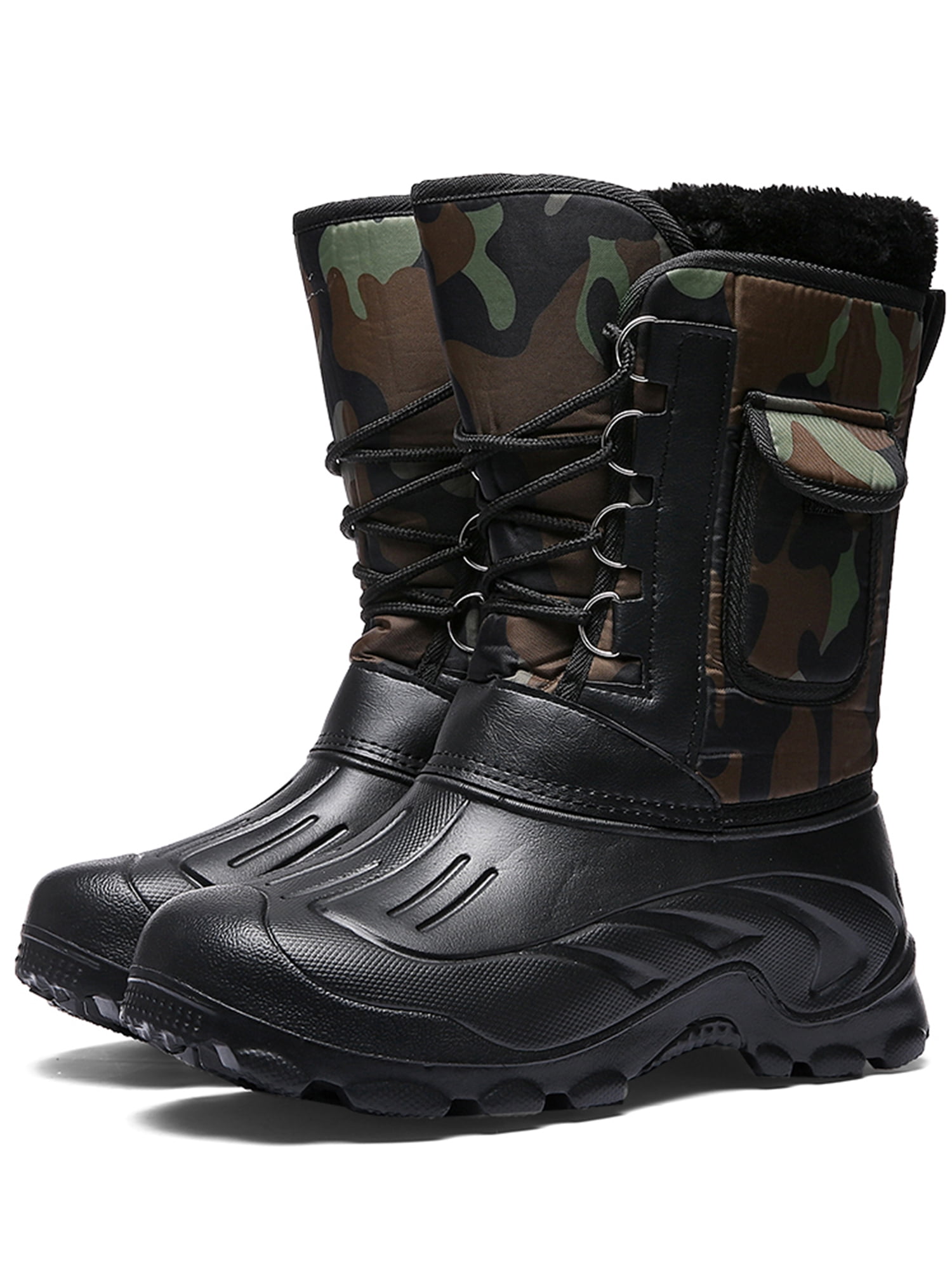 Tanleewa Snow Boots for Men Winetr Warm Waterproof Hiking Shoes 7.5 Adult Male