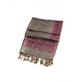 thumbnail image 2 of Sakkas Border Pattern Layered Reversible Woven Pashmina Shawl Scarf Wrap Stole - Black / Ivory - One Size, 2 of 4