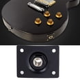 thumbnail image 3 of 2 colores rectángulo salida jack placa encogen cubierta de metal para guitarra eléctrica acesorios chapados en plata y negro traje para guitarristas, 3 of 7