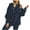 Blue, variant on Frostluinai Two Piece Sets for Women Oversized Sweatsuits Long Sleeve Loose Hoodies Sleeveless Tanks Crop Tops Fall Solid Sets with Pocket
