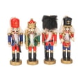 thumbnail image 1 of 4 Pieces Nutcracker Soldier Figure Decor Party Favors 4.72inch Wooden Nutcracker, 1 of 9
