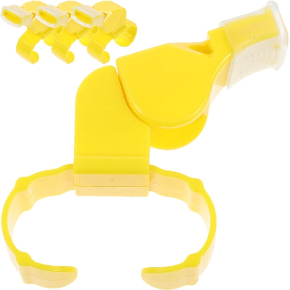 Milisten Loud ABS Coaches Whistle for Outdoor Survival and Sports Yellow 4Pcs