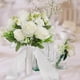thumbnail image 5 of Ramos de novia, arreglos florales, flores artificiales multicolores para festivales. Blanco, 5 of 9