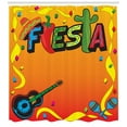 thumbnail image 3 of Ambesonne Fiesta Shower Curtain, Latino Themed Party, 69"Wx84"L, Multicolor, 3 of 3