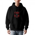 thumbnail image 2 of Men's Long Sleeve Hoodie Pullover Sweatshirt with Pockets - ' I Love That First Rodeo ' Red & White Design Casual Comfort, 2 of 7