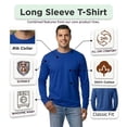thumbnail image 4 of Gildan Men’s Long Sleeve T-Shirt, 100% Cotton Bulk Crewneck Mix Tees (Multi Color, S), 4 of 8
