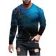 thumbnail image 2 of Blusas y camisas de manga larga con cuello redondo para hombre, blusas casuales de cuello redondo y manga larga, camisetas estampadas, blusas para hombre, 2 of 4