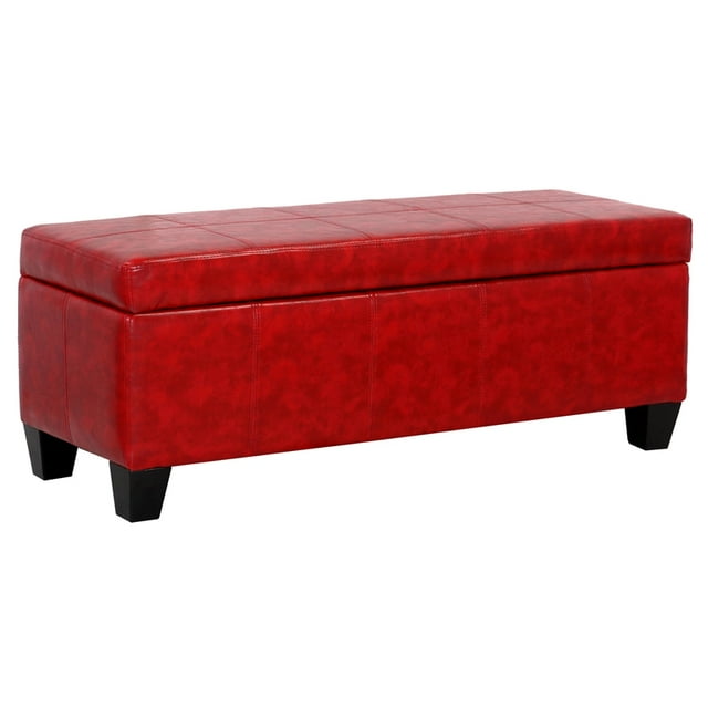 Fallyn 42" Faux Leather Rectangular Storage Ottoman