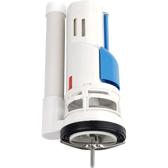 ABCISI 2 Inch Toilet Flush Valves Toilet Repair Kit Dual Flush Valve Replacement Fit for One Piece Toilet Top Push Button Valve (8" Height) White