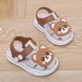 thumbnail image 4 of Gubotare Baby Beach Sandals Boys Kids Girls Soft Sole Closed Toe Sandals Summer Shoes with Arch Support (Toddler/Little Kid) Size 8 (Brown,Toddler 8), 4 of 7