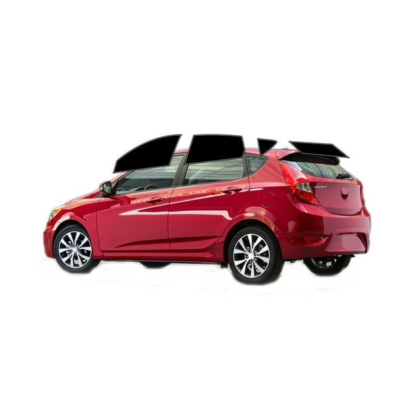 Haiy Co - PreCut 2Ply 05% Window Tint Film Kit For 2012-2017 Hyundai Accent 5Door Hatch -Side+Rear Window