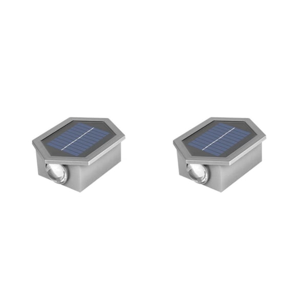 Advancent Lámpara de pared LED para exteriores con energía solar - Instalación fácil a prueba de agua Luz de luz fría y cálida respetuosa Type1 NO1