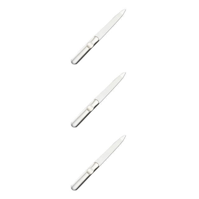 Vogacara Nail File Stainless Steel Double Sided Tool Polishing Buffer Scrub Care Art Manicure Professional Manual Reusable Type1 NO1 Vogacara CBP008360