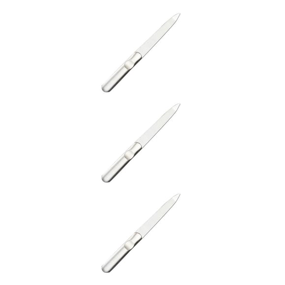 Vogacara Nail File Stainless Steel Double Sided Tool Polishing Buffer Scrub Care Art Manicure Professional Manual Reusable Type1 NO1 Vogacara CBP008360