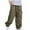 Green, variant on Mens Baggy Cargo Pants Cotton Ripstop Work Pants Drawstring Waist Casual Street Pants Hip Hop Parachute Pants with Multi Pockets Green L