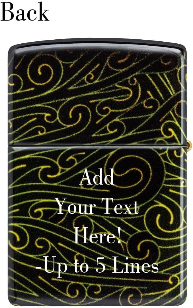 Zippo Lighter- Custom Message Engraved on Leaf Maze - 540 Fusion 46276