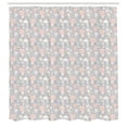 thumbnail image 2 of Ambesonne Animals Shower Curtain, Bear Horse Frog Ballerinas, 69"Wx75"L, Pale Peach and Purpleblue, 2 of 4