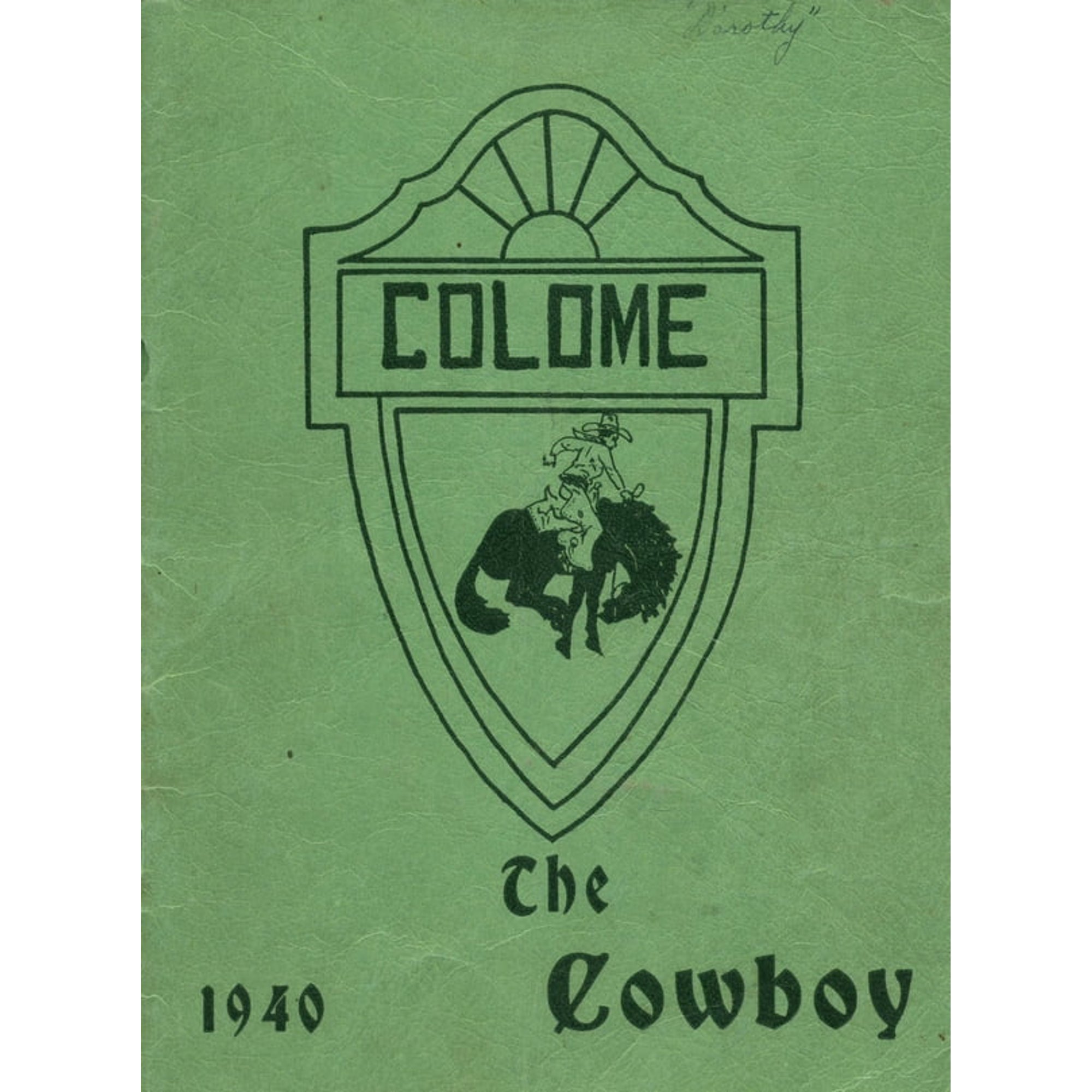 (Custom Reprint) Yearbook: 1940 Colome High School - Cowboy Yearbook (Colome SD)