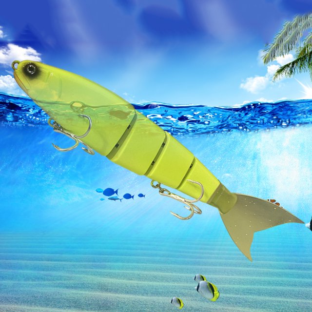 Señuelo de pesca biónico articulado Bsvklp 2 anzuelos cebos para pesca de lubina