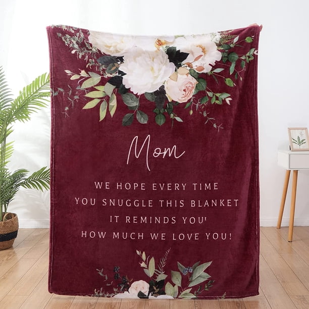 LHSHID Mom Gifts Gifts for Mom Mom Birthday Gifts 40thth Birthday Gifts for Women for Mom Christmas Day Gifts for Mom Mom Birthday Gifts from Daughter Son Soft Throw Blanket 40x50in