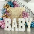 thumbnail image 3 of ZFUNBO Marquee Light Up Letters 3FT Mosaic Letters with Light for Baby Shower Graduation Party Decor, Large A-Z for Engagement Wedding Party Decorations, 3 of 5