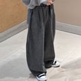 thumbnail image 2 of FYDUU Boys Athletic Pants Elastic Waist Striped Sweatpants Autumn Trousers Casual Loose Fit Wide Leg Sweatpants for Everyday School Wear Stylish Pants 9-10 Years, 2 of 4