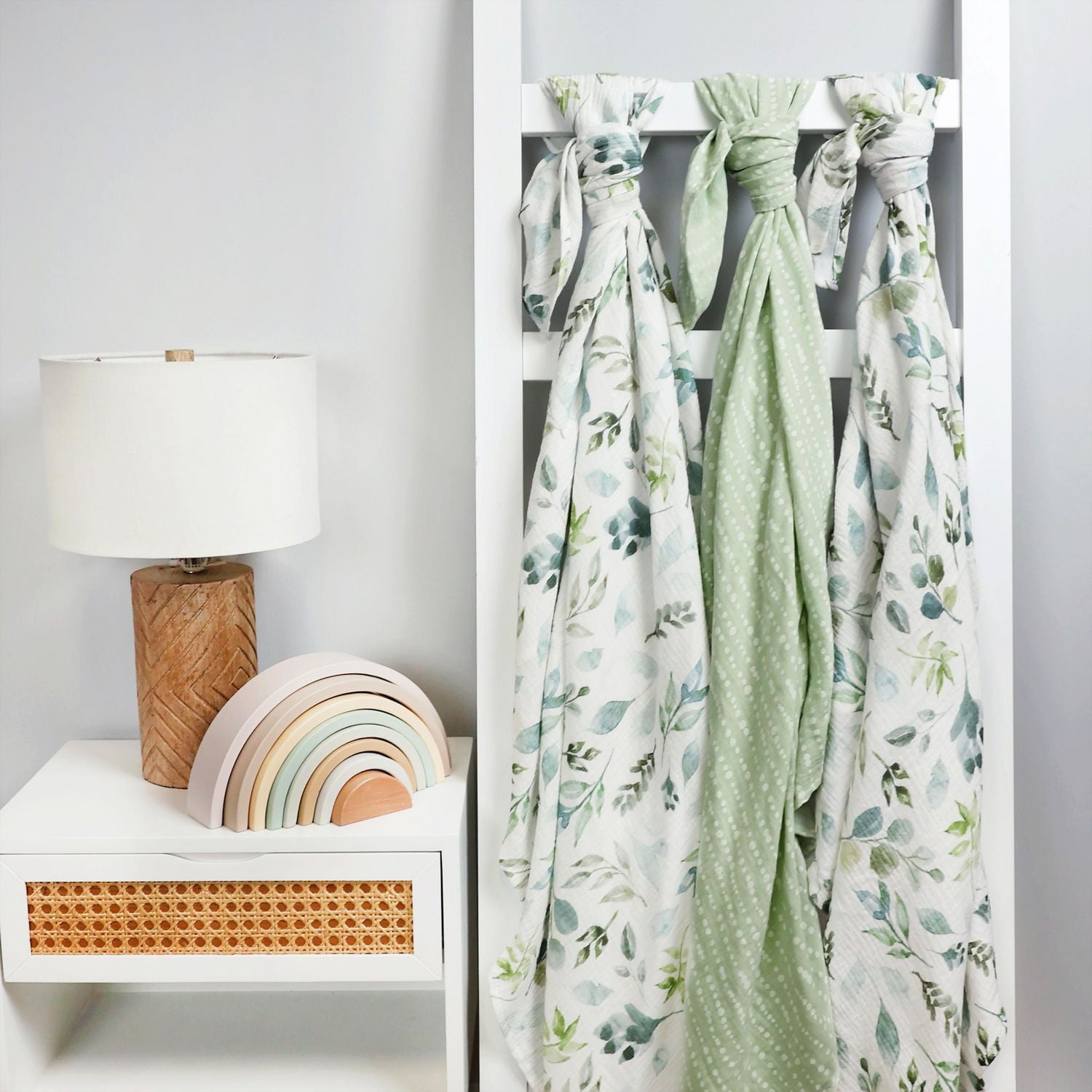 Lot de 3 couvertures, botanical