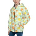 thumbnail image 2 of Pofeuu Tree Palms Lemon Print Teenage Zipper Hoodie Sweatshirts Hooded Casual Jackets With Pocket For Boys Girls-Medium, 2 of 6