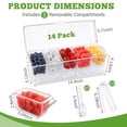 thumbnail image 2 of Wavraging Ice Chilled Condiment Caddy, Condiment Containers for 5 Removable Compartments (2.5 Cup Each), Clear Chilled Condiment Server with Lid, Garnish Tray for Fruit, Salad, Party & Outdoor Events, 2 of 7