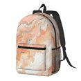 thumbnail image 3 of 17in Backpack With Pocket Adjustable Shoulder Strap Large Capacity Zipper Opening And Closing Double Pull Head Zipper For Work Travel Sports Peachpuff Marble_3, 3 of 8