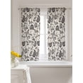 thumbnail image 3 of Black Spring Floral Curtains 54 Inch Length,Sheer Curtains for Bedroom Living Room Window Summer Botanical Farmhouse Vintage Rod Pocket Drapes Kitchen Curtains Small Half Window 52"x54" 2 Panels, 3 of 6