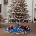 thumbnail image 4 of Bingfone Christmas Tree Skirt Mat Christmas Decoration Interior 48" -Sharks Skateboarding With Palm, 4 of 6
