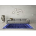 thumbnail image 3 of Ahgly Company Machine Washable Indoor Rectangle Abstract Blue Modern Area Rugs, 7' x 9', 3 of 4