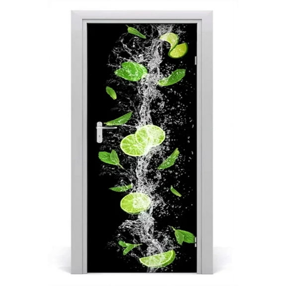 Kiwi Ice s Door Wallpaper Sticker Creative Fruit Art Design Stickers Self-adhesive Removable Bedroo