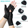 thumbnail image 3 of Un par de guantes de compresión de cobre para artritis. Guantes sin dedos para osteoartritis., 3 of 5