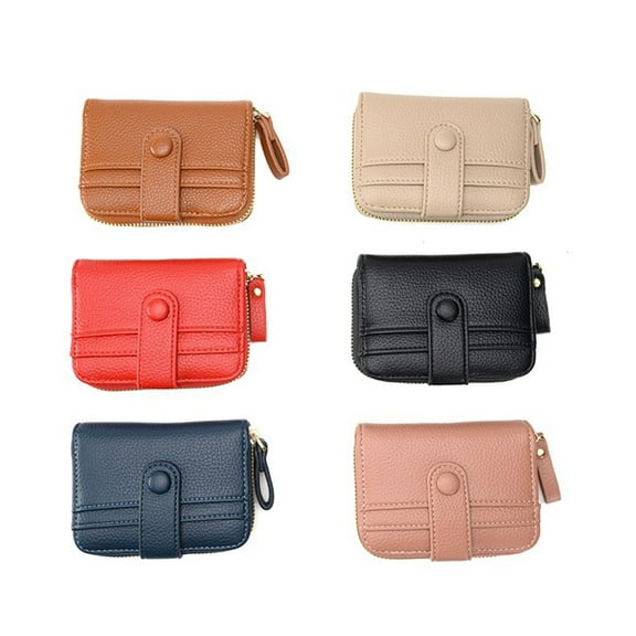 Modstep Leather Wallet for Woman Credit Card Holder Purse Quilted RFID Blocking Zipper Ladies Work Daily Use Pocket Beige