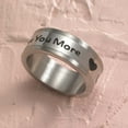 thumbnail image 2 of Love You More Engraved Spinner Ring in Stainless Steel size 6, 2 of 3