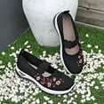 thumbnail image 6 of Orthopedic Shoes for Women Wide Width Breathable Walking Comfortable Slip on Non Slip Lightweight Arch Support Sneakers Black 9, 6 of 6