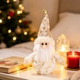 thumbnail image 5 of Light Up Christmas Faceless Gnome Plush White Gold Faceless Gnome Doll Christmas Plush LED Christmas Decor 8.66 Inch Tabletop Ornament for Minimalist Indoor Xmas Home Decor Christmas Gift, 5 of 7