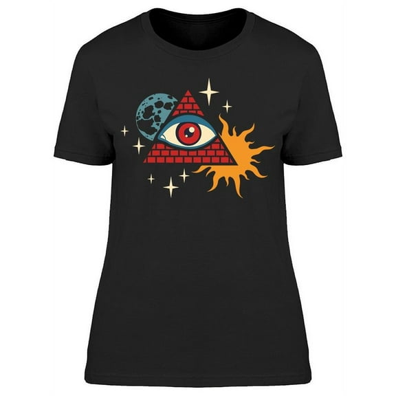 Red Pyramid With The Eye T-Shirt Women -Image by Shutterstock, Female XX-Large